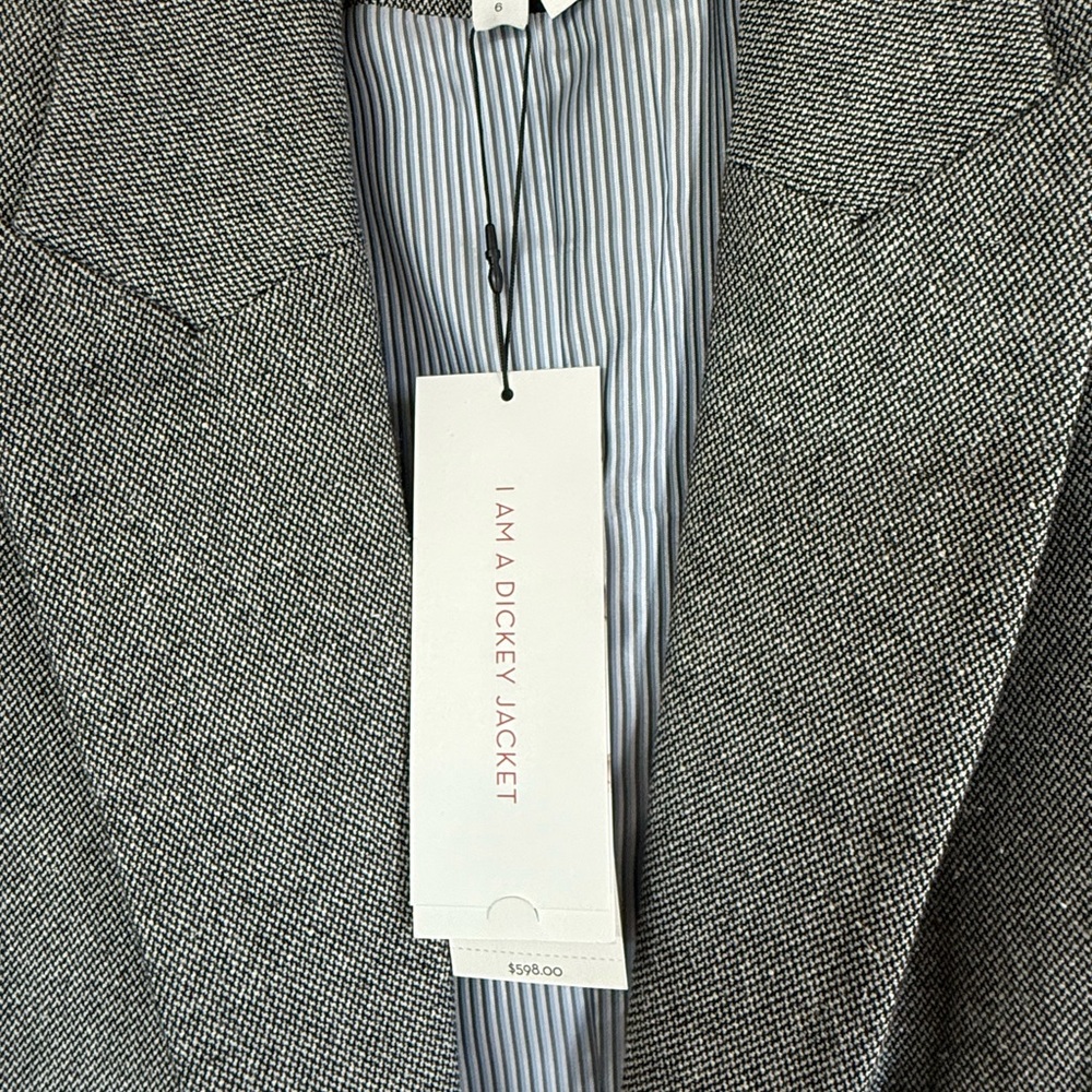 NWT Veronica Beard Beacon Gray Mélange Dickey Jacket Size 6 - Picture 5 of 12